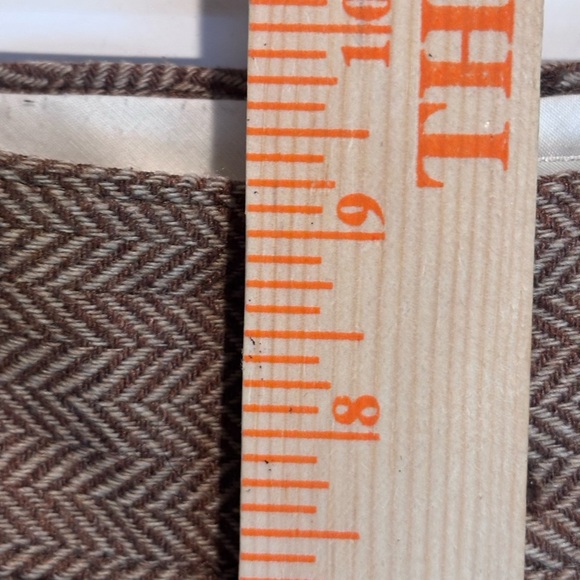 Banana Republic The Martin Fit Brown Herringbone Wool Blend Dress Pants Size 6 - Picture 3 of 12